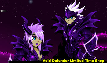 Void Defender limited time armor items swords helms