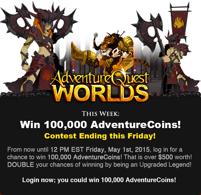 Win 100,000 Adventure Coins!