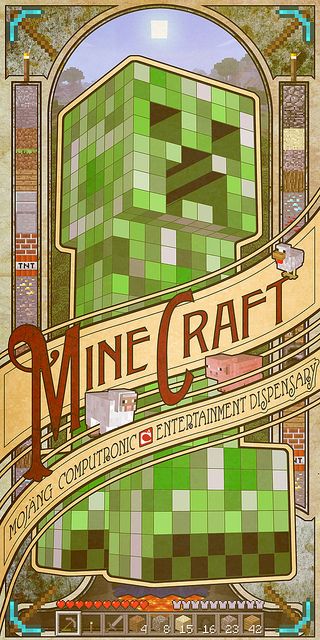 Bill Mudron's Minecraft Nouveau Print