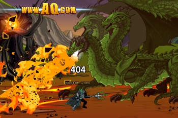 Fantasy game dragon battle