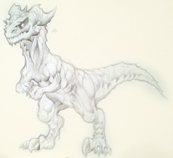 Legion Raptor sketch in online adventure game