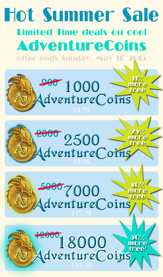 summer sale adventure coins online game aq worlds