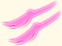 Pink arm blades in online fantasy game