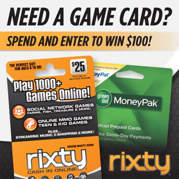 rixty promo game card