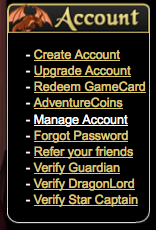 Manage Account